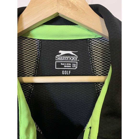 Slazenger Golf Polo Men’s Sz 2XL Black Golf Shirt‎ - Picture 2 of 7